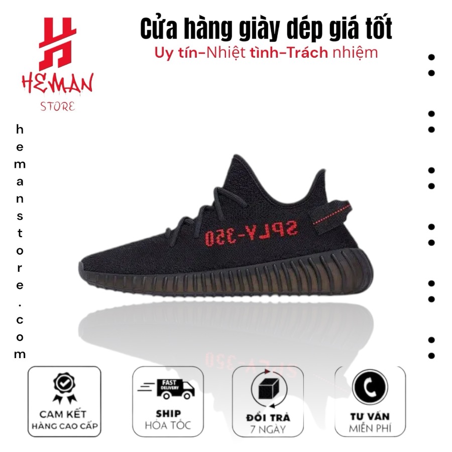Adidas Yeezy Boost 350 V2 Bred Black Red 481