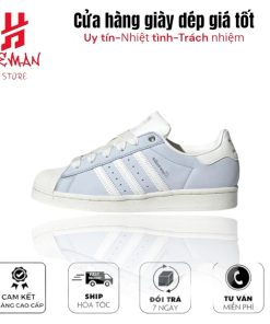 Adidas Originals Superstar Skateboard Shoes Women's Low-top Blue/White