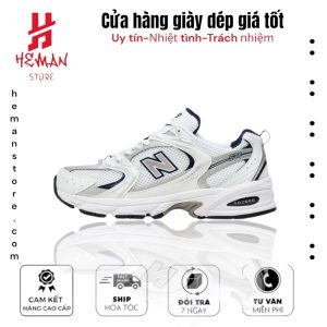 New Balance 530 White Silver Navy