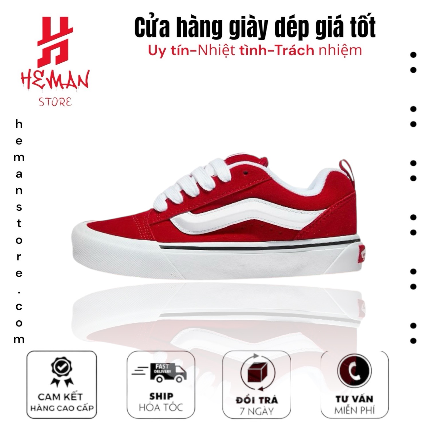 Vans Knu Skool ‘Red White’