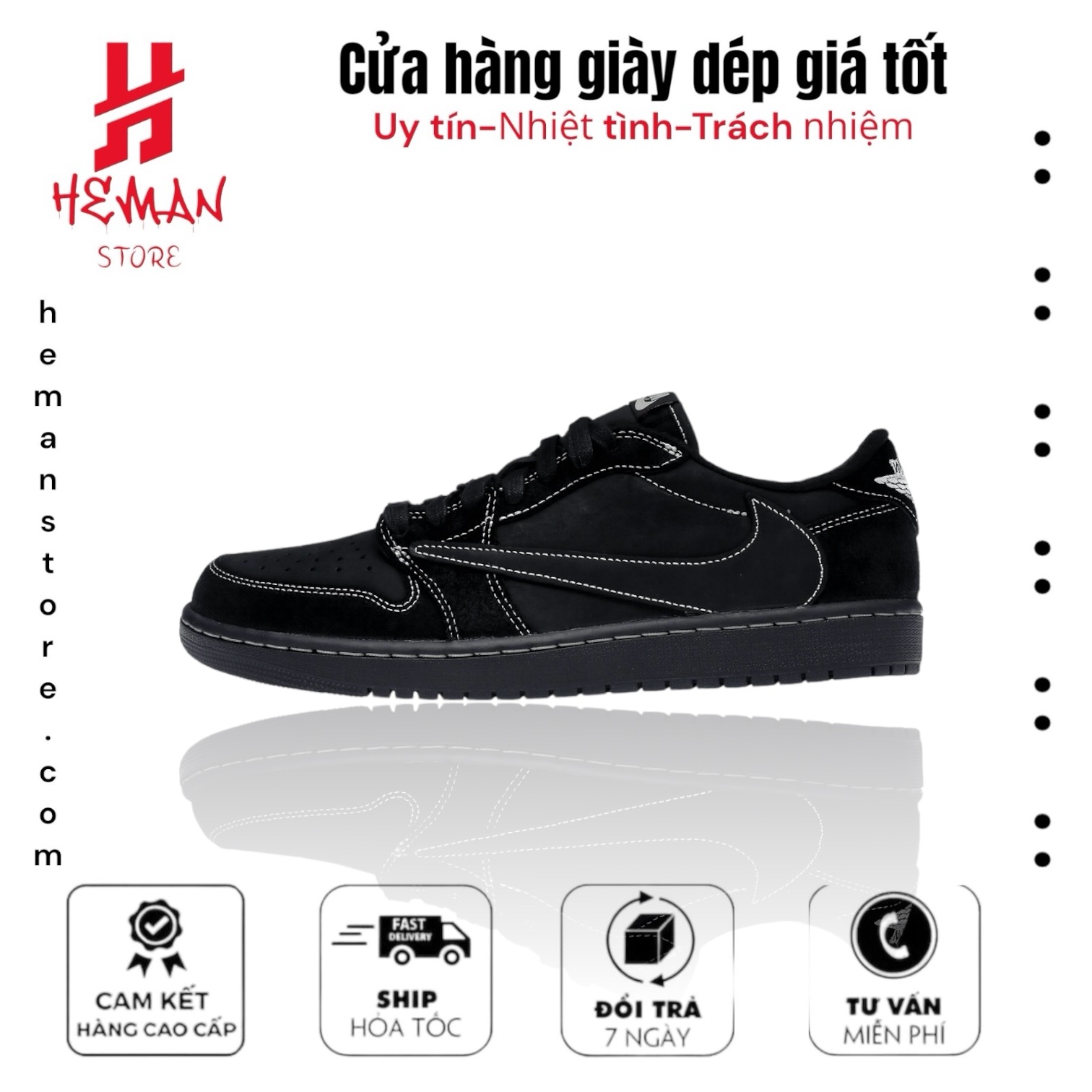 Nike Air Jordan 1 Retro Low Travis Scott ‘Black Phantom’