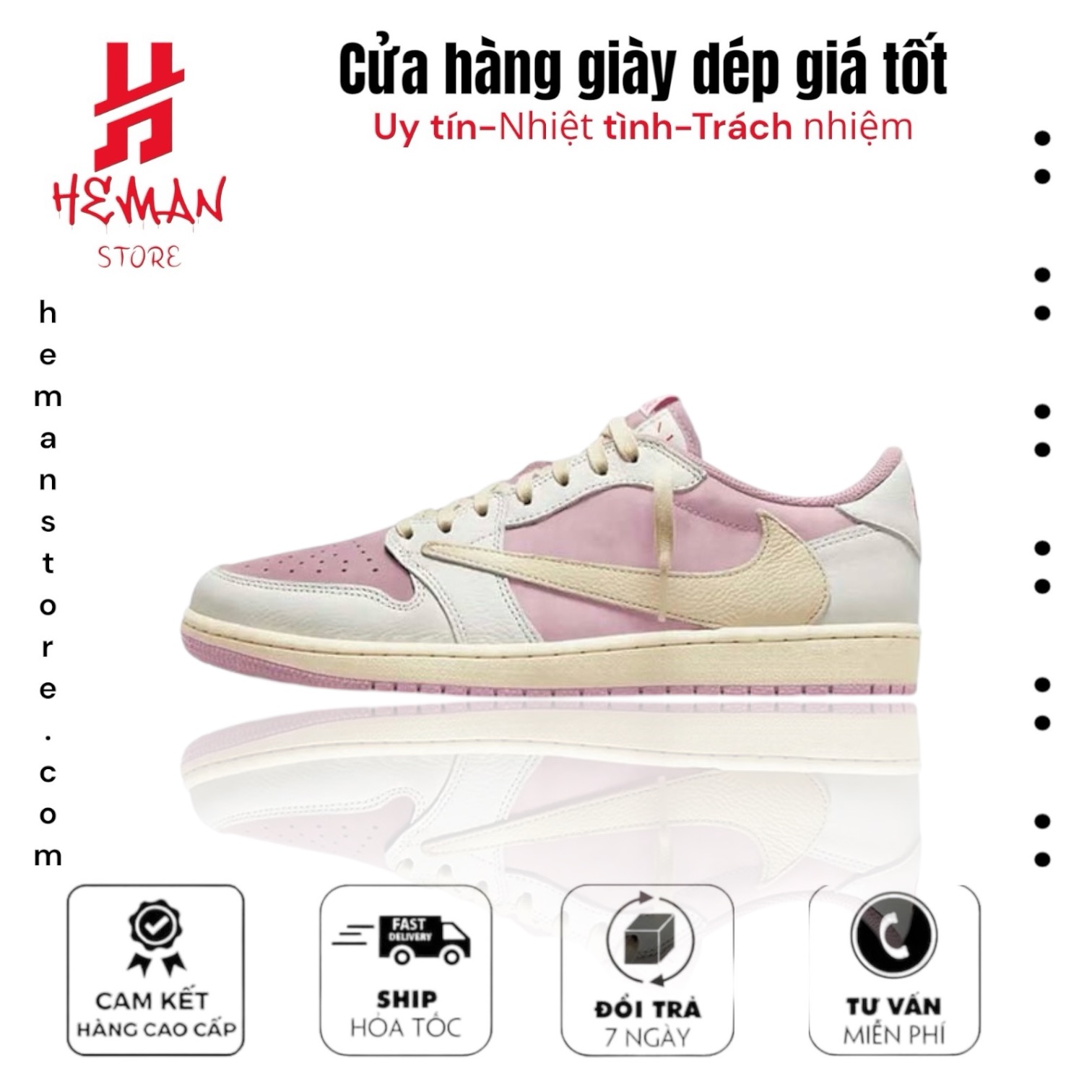 Nike Air Jordan 1 Low OG Travis Scott Pink Shy