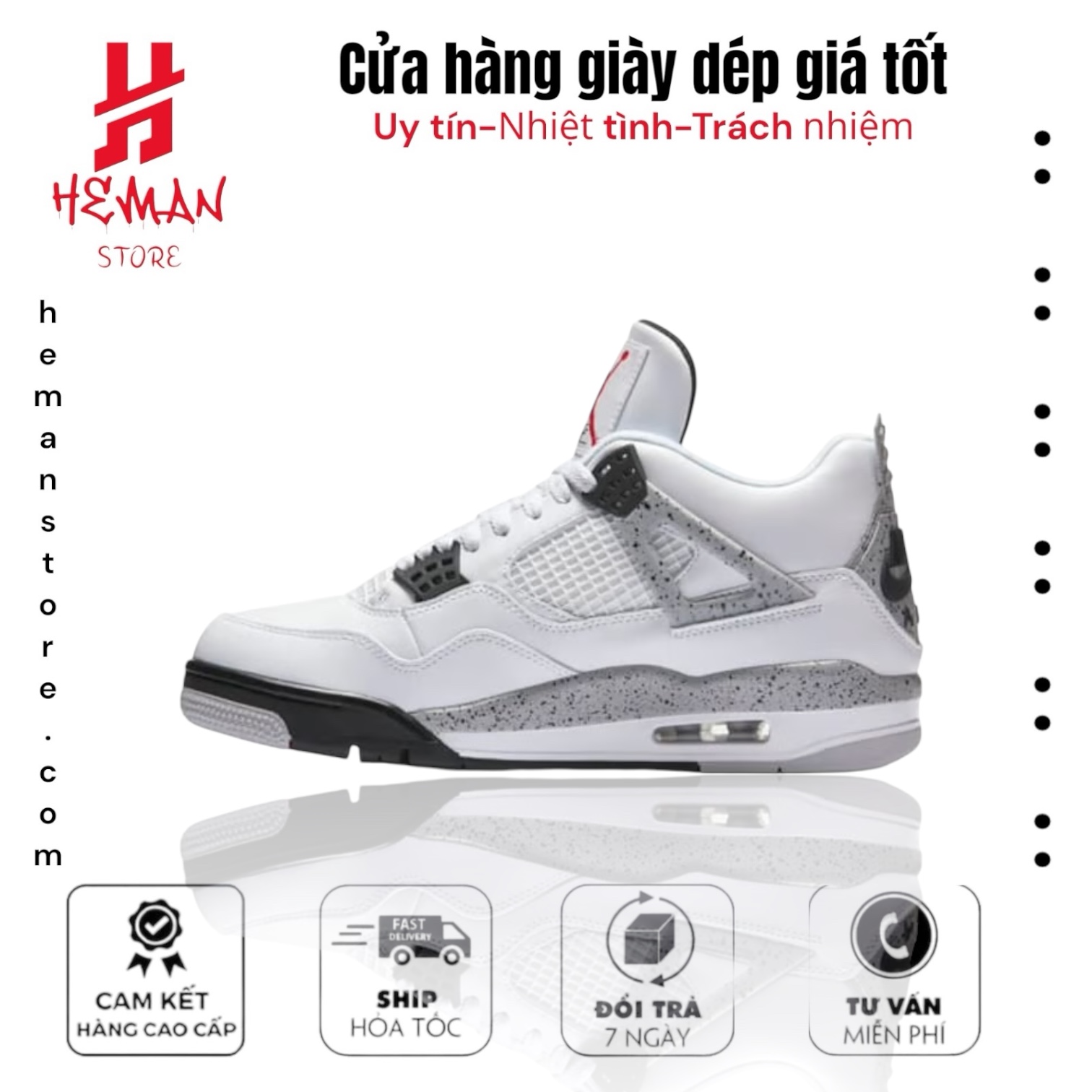 Nike Air Jordan 4 Golf ‘White Cement’ 486