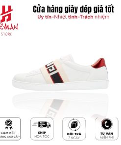 Gucci Stripe Leather White Red Black