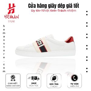 Gucci Stripe Leather White Red Black