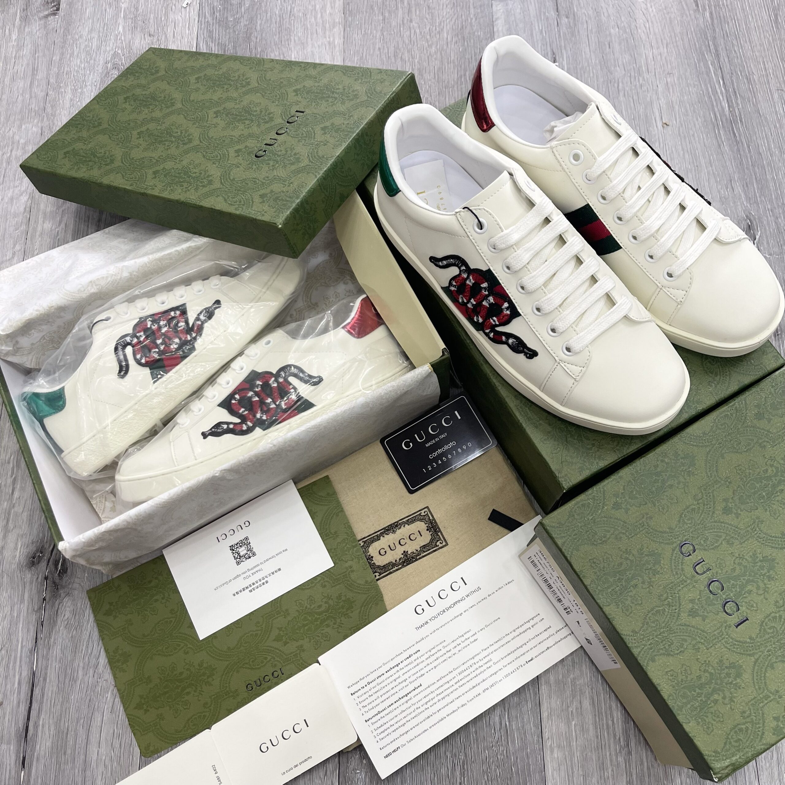 Gucci Ace Embroidered ‘Snake’ - Ảnh 2