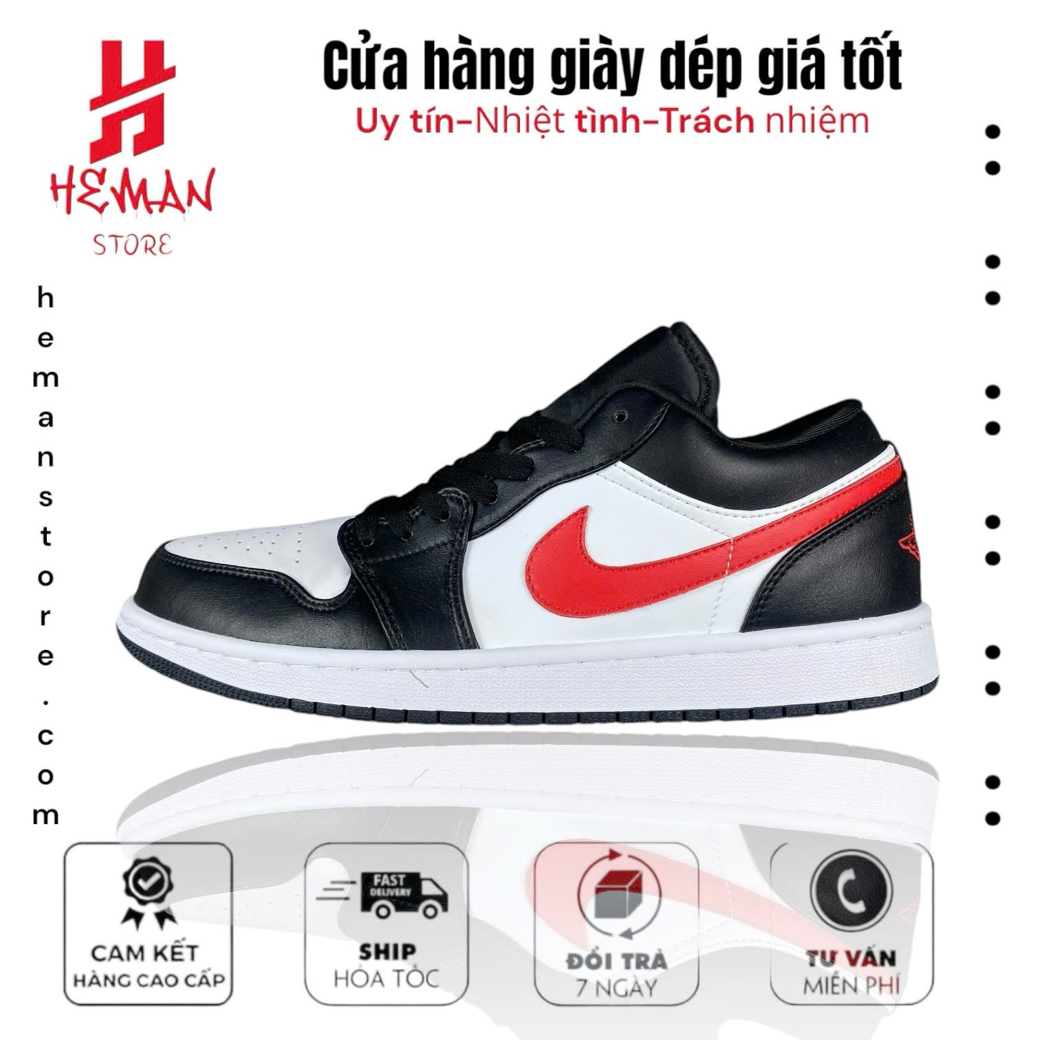 NIKE AIR JORDAN 1 LOW 'BLACK SIREN RED' 445