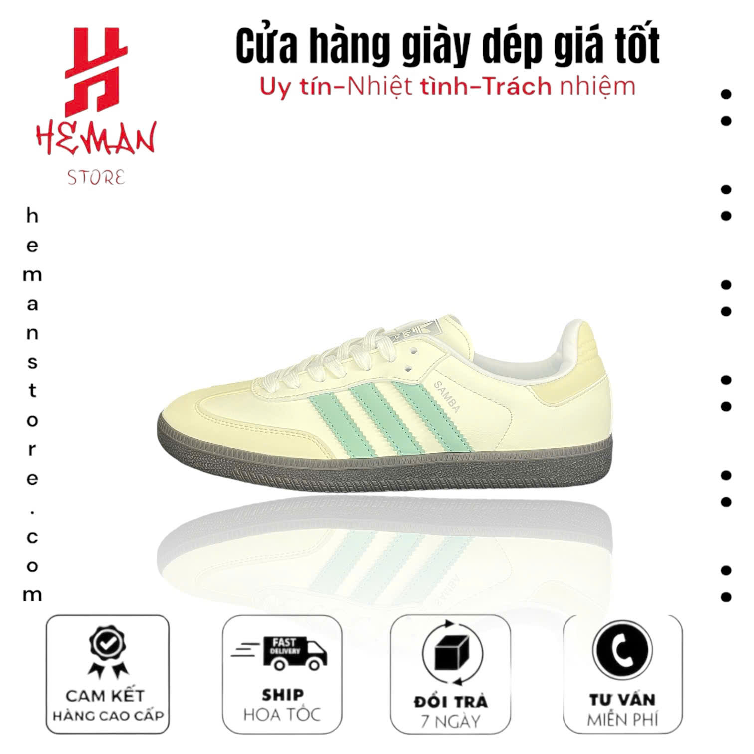 Adidas Samba OG White Hazy Green