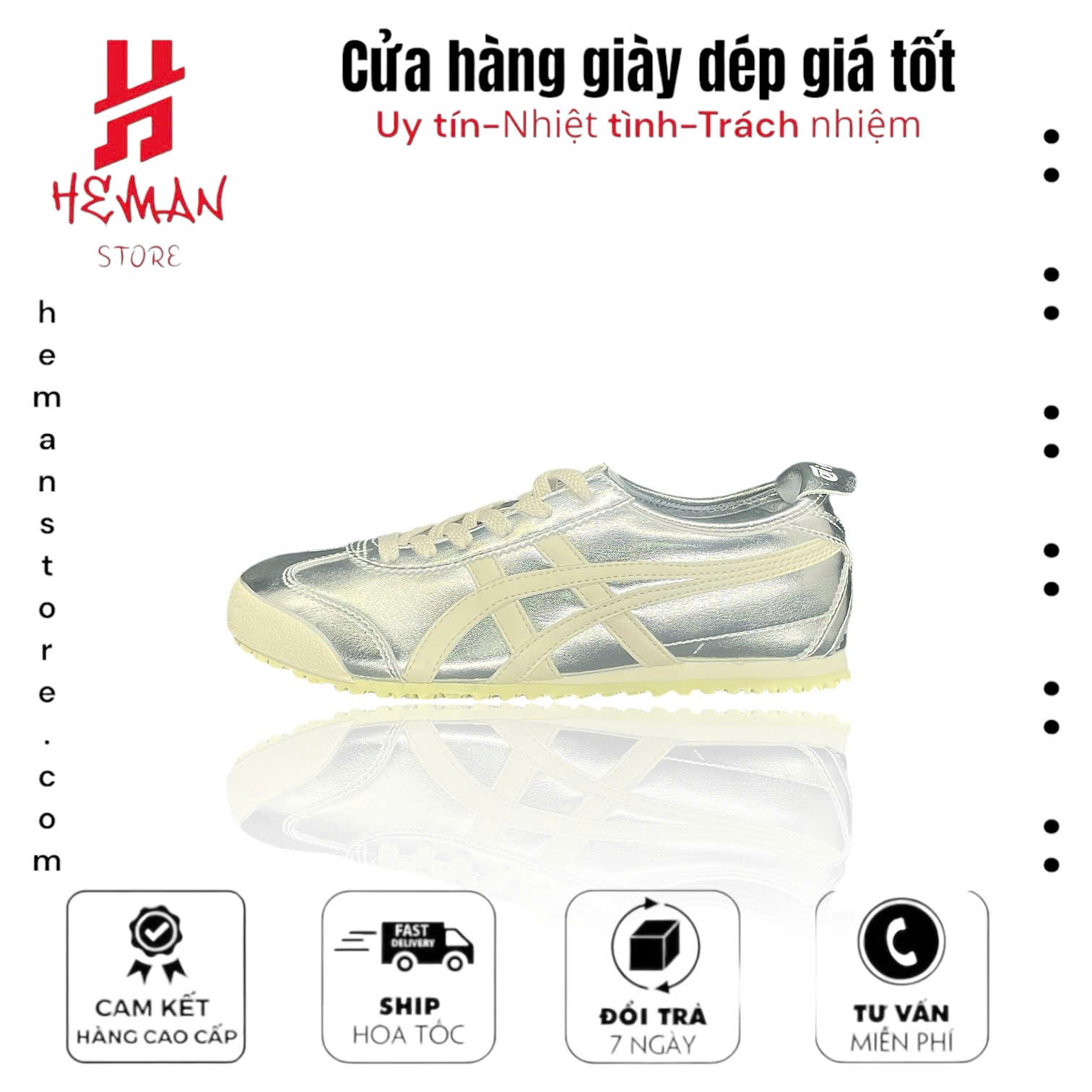 Onitsuka Tiger Mexico 66 Silver White