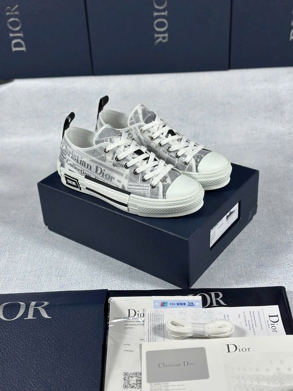 Dior B23 Low Top Daniel Asham Newspaper - Ảnh 2