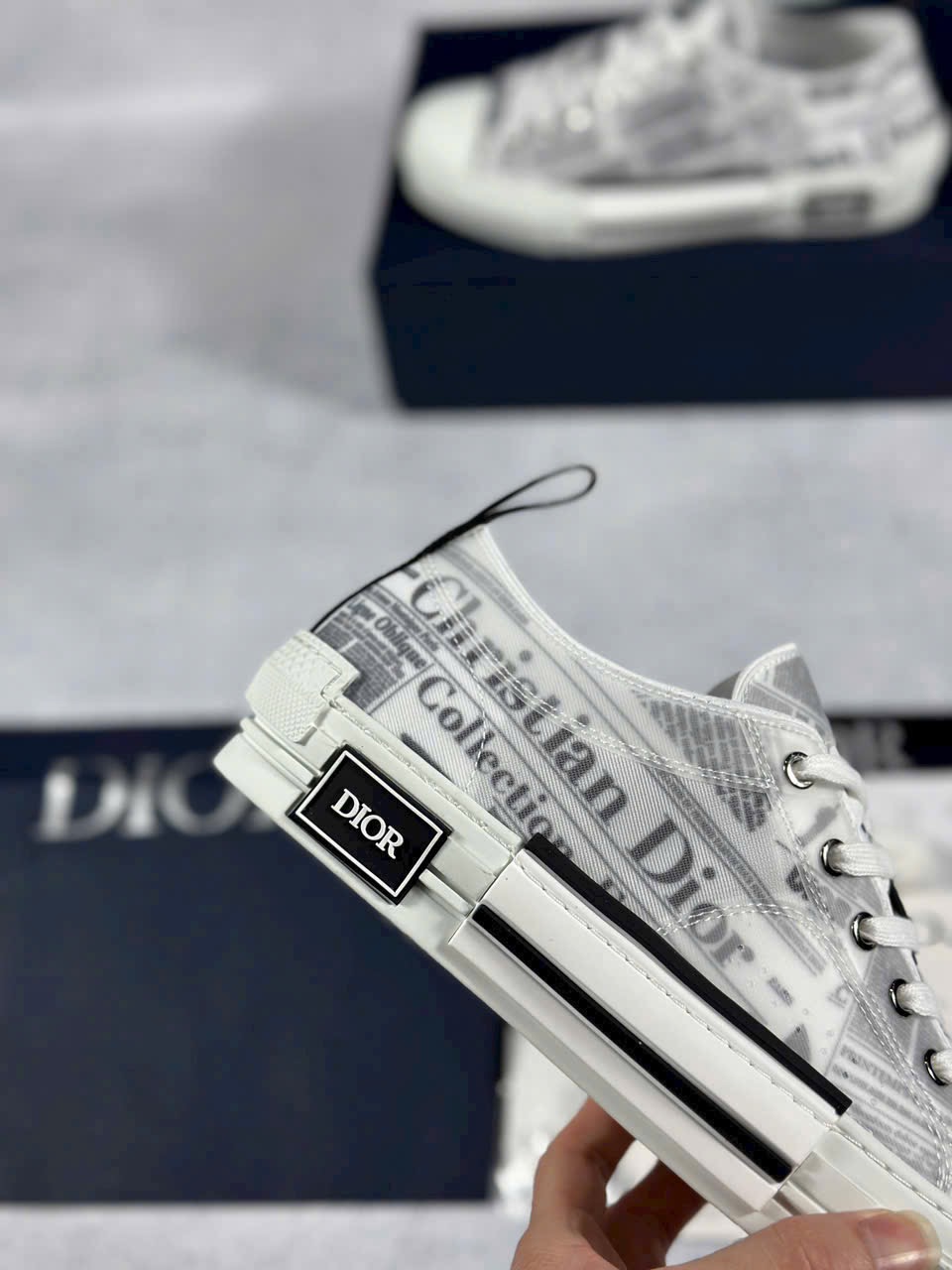 Dior B23 Low Top Daniel Asham Newspaper - Ảnh 3