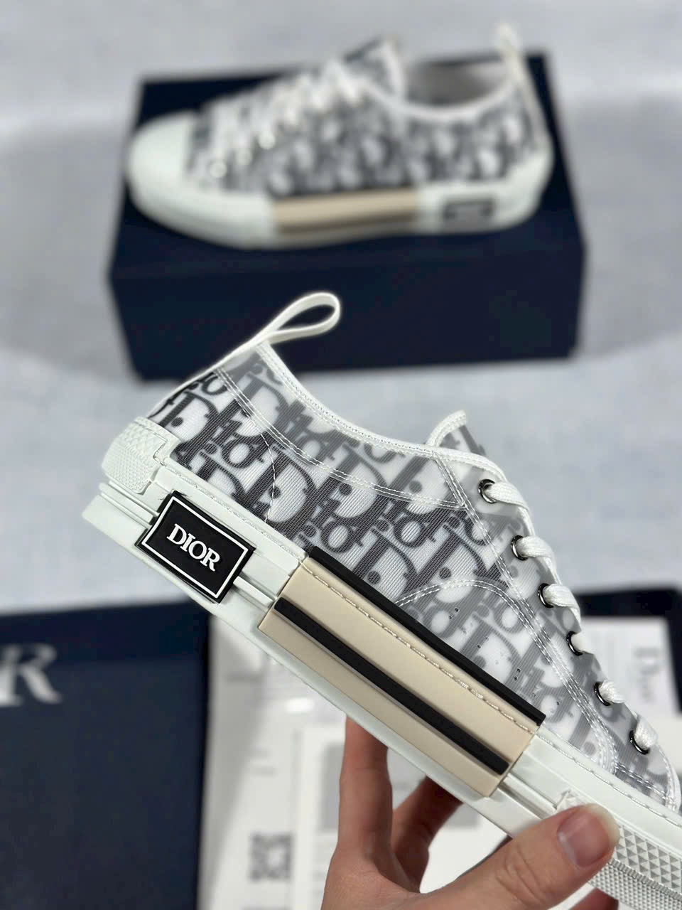 Dior B23 x Kaws Low Top Logo Oblique - Ảnh 3