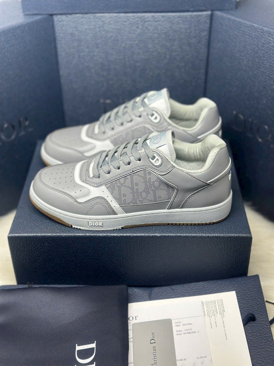 Dior B27 Low Oblique Galaxy Gray - Ảnh 3