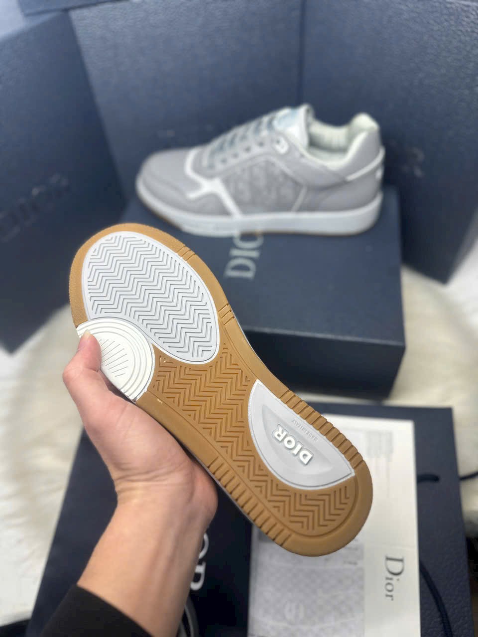 Dior B27 Low Oblique Galaxy Gray - Ảnh 5