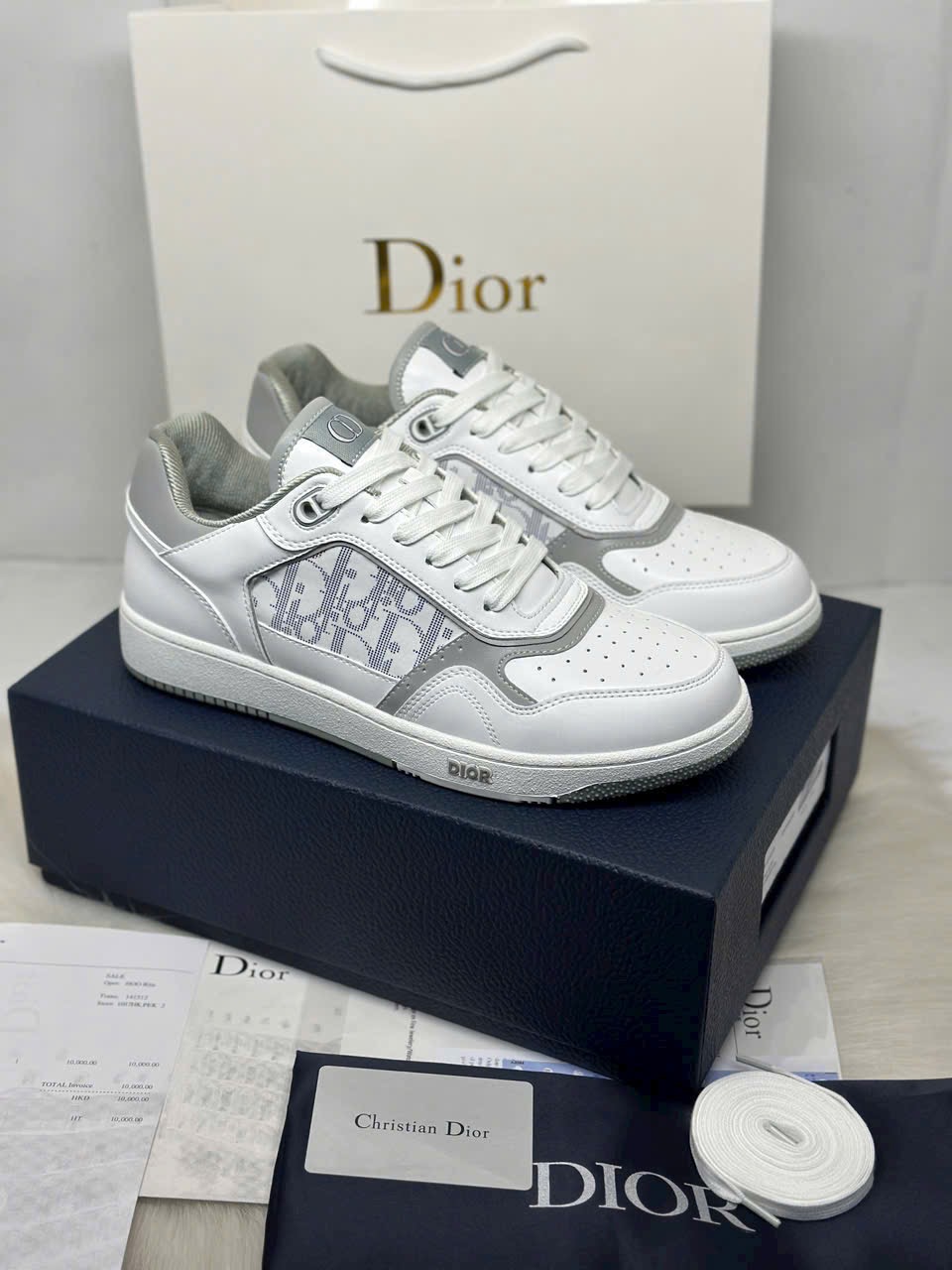 Dior B27 Low Oblique Galaxy 'White Grey’ - Ảnh 2