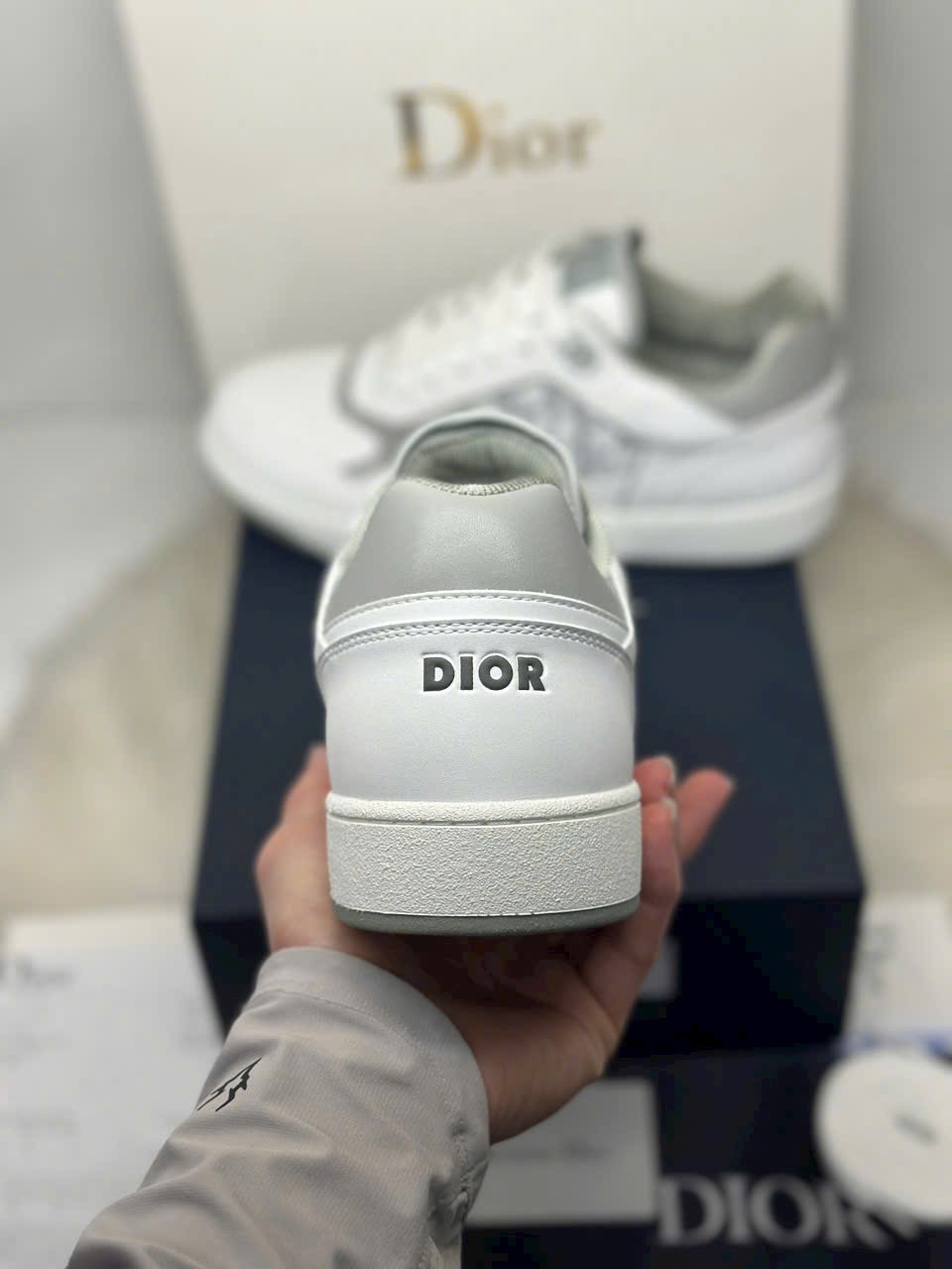 Dior B27 Low Oblique Galaxy 'White Grey’ - Ảnh 5