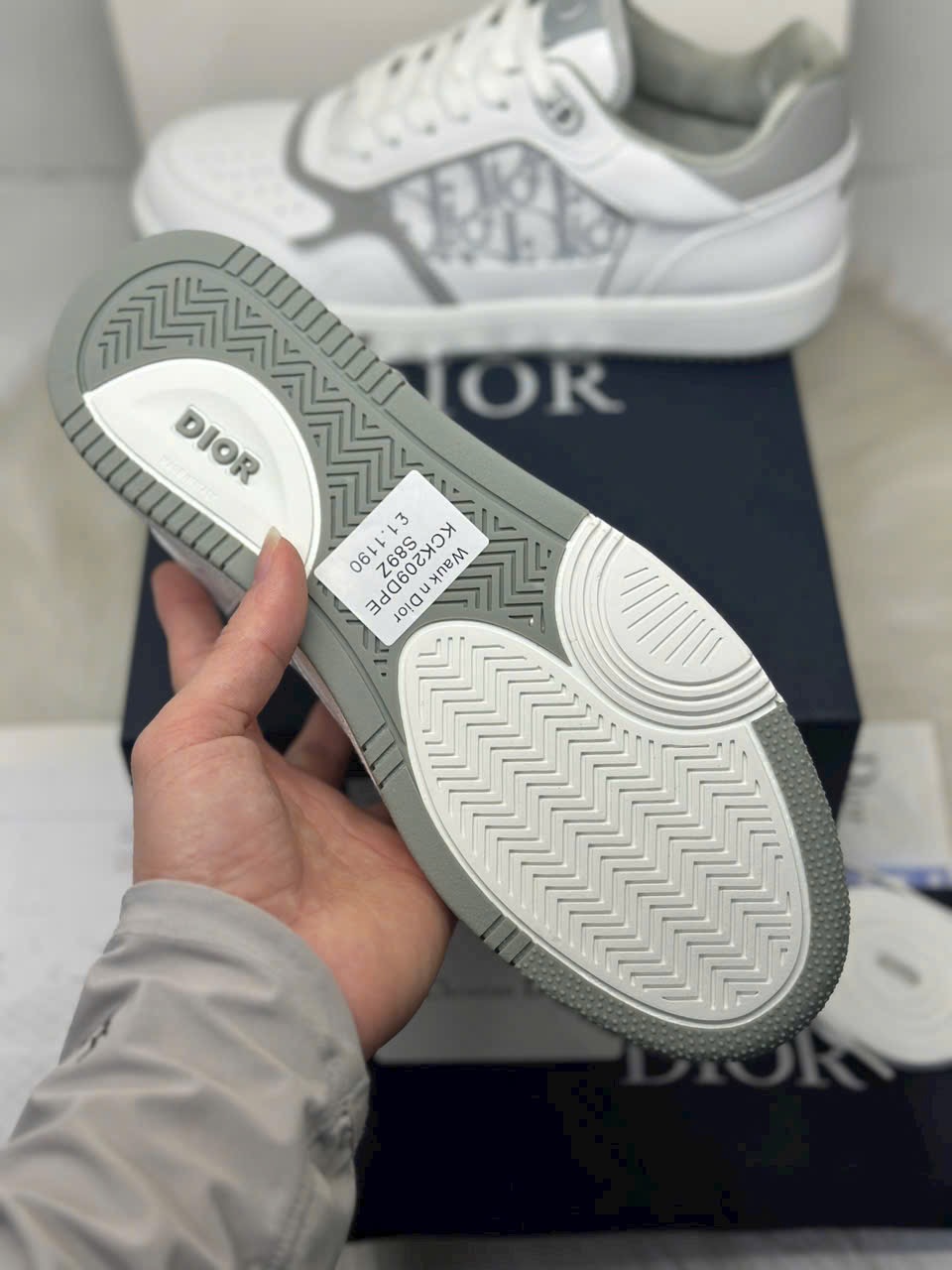 Dior B27 Low Oblique Galaxy 'White Grey’ - Ảnh 6