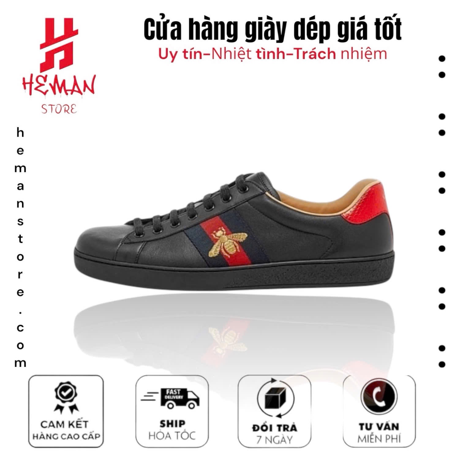 Gucci Ace Embroidered ‘Black Bee’