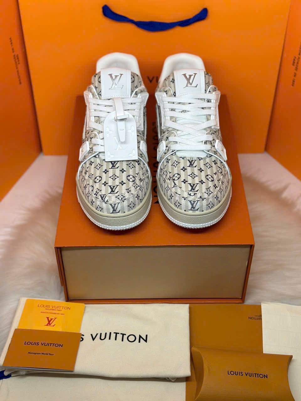 Louis Vuitton Lv Trainer #54 Monogram Beige - Ảnh 4