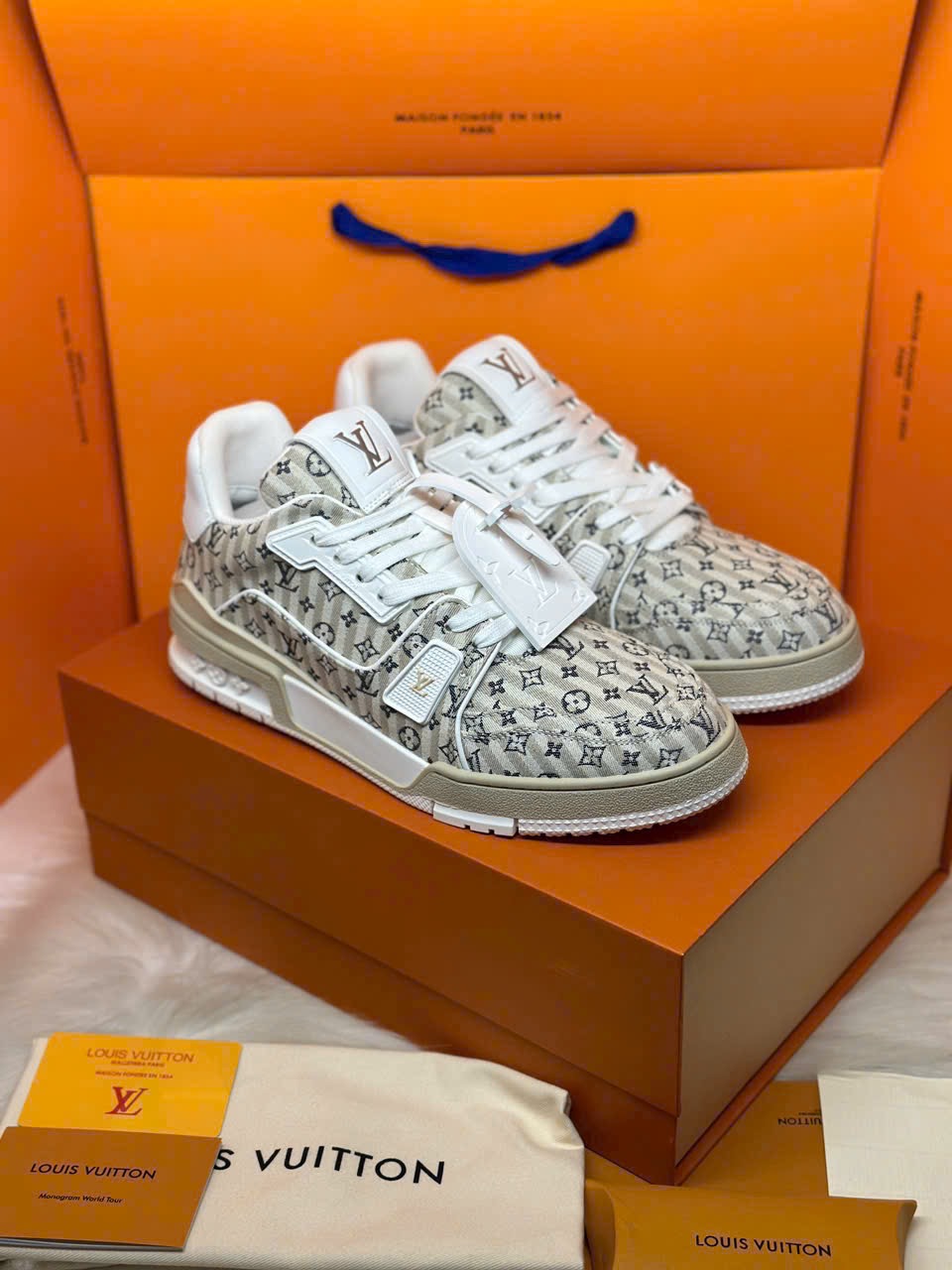 Louis Vuitton Lv Trainer #54 Monogram Beige - Ảnh 2
