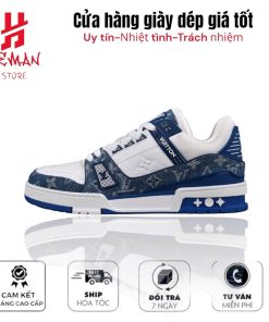 Louis Vuitton Trainer Monogram Denim White Blue