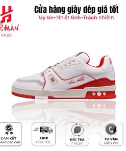 Louis Vuitton Trainer #54 Signature White Red