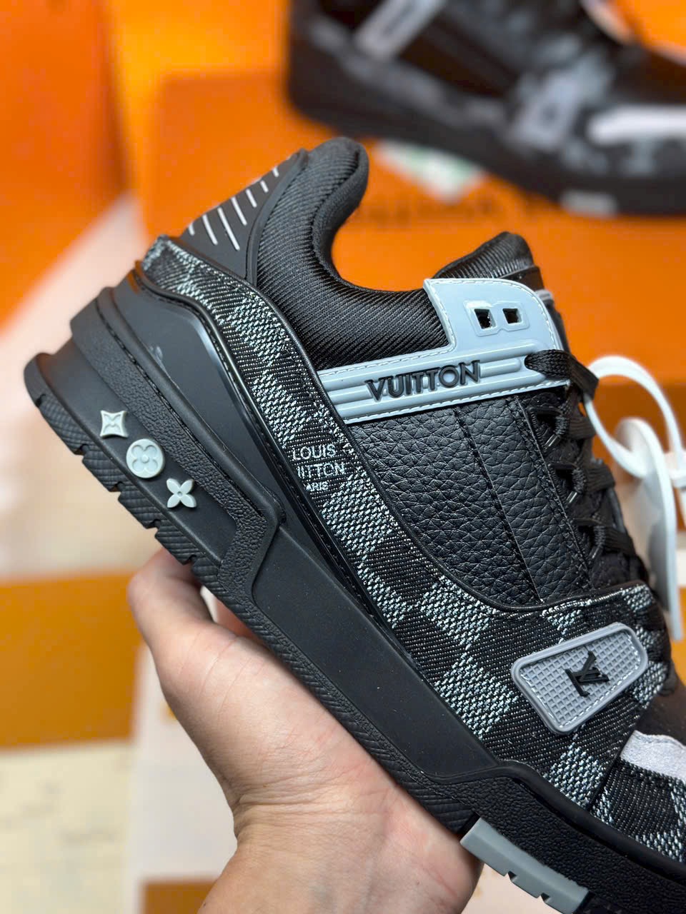Louis Vuitton LV Trainer Damier Denim Black - Ảnh 3
