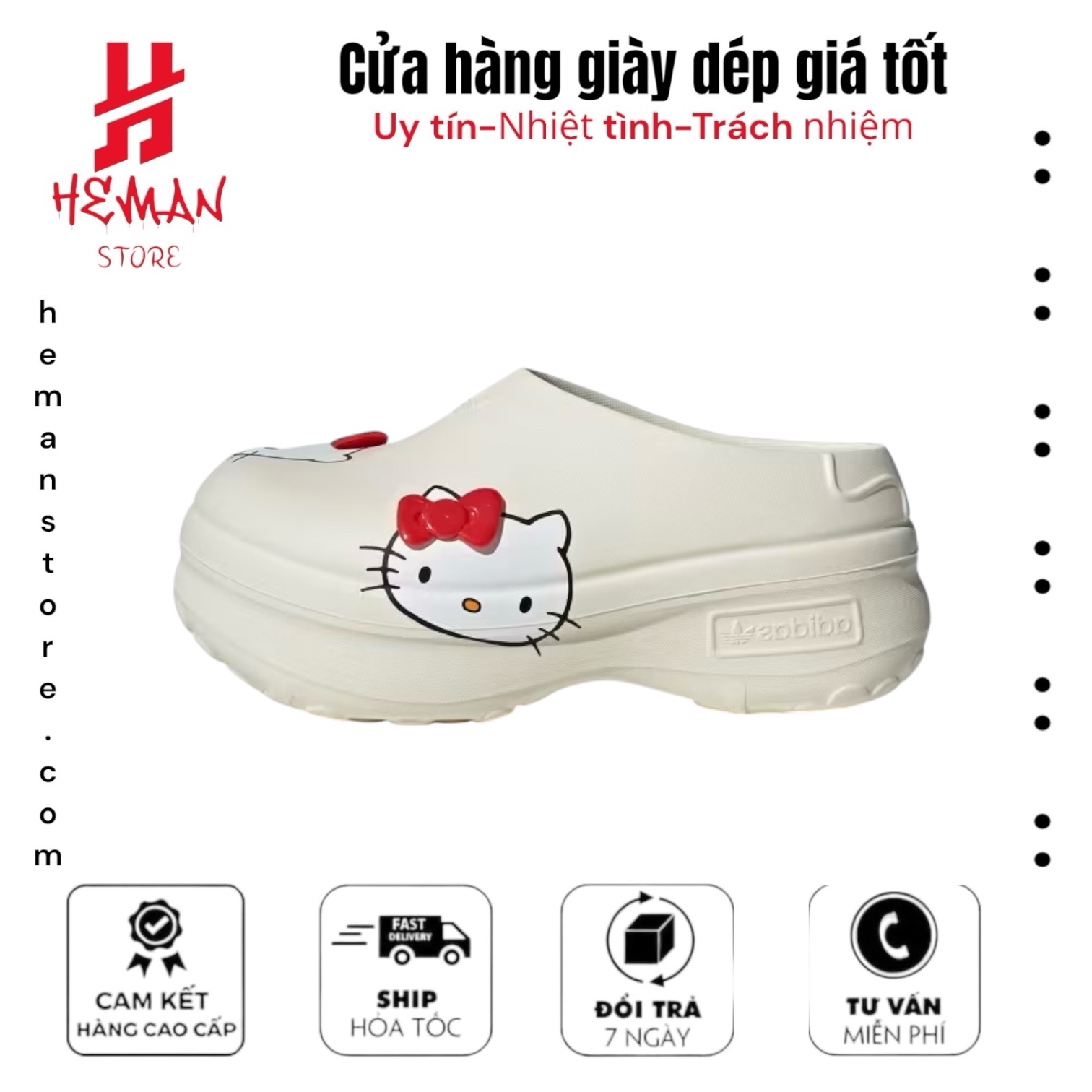 Adidas Adifom Stan Smith Hello Kitty Mules Cloud White