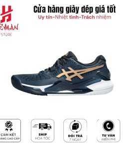 ASICS GEL RESOLUTION 9 FRENCH BLUE PURE GOLD