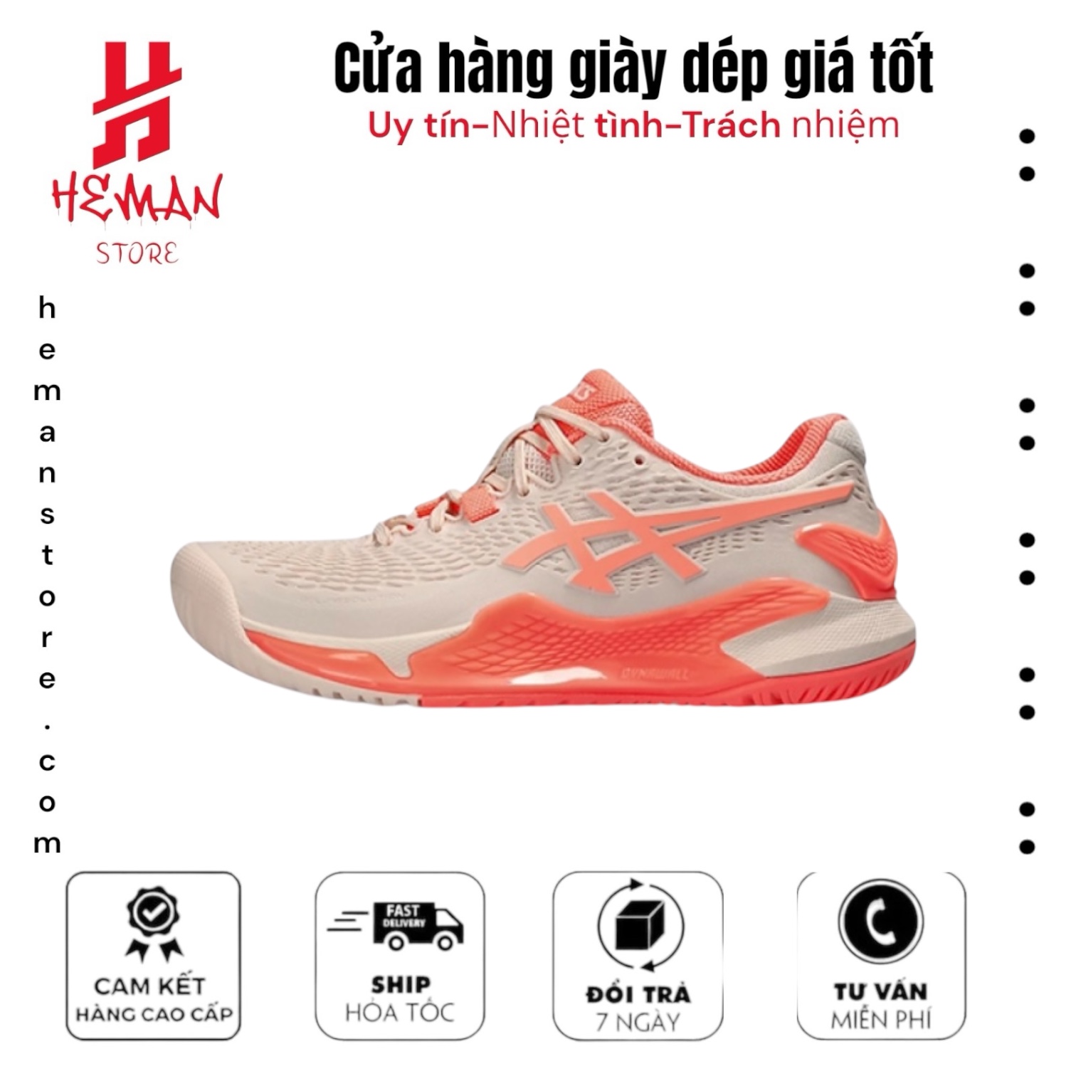 ASICS GEL RESOLUTION 9 Pearl Pink