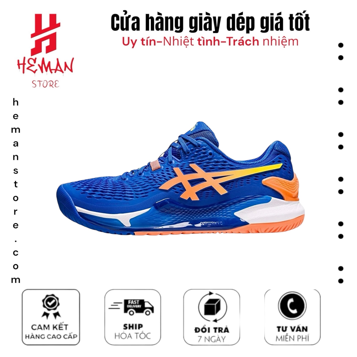 ASICS GEL REVOLUTION 9 STEEL ORANGE BLUE