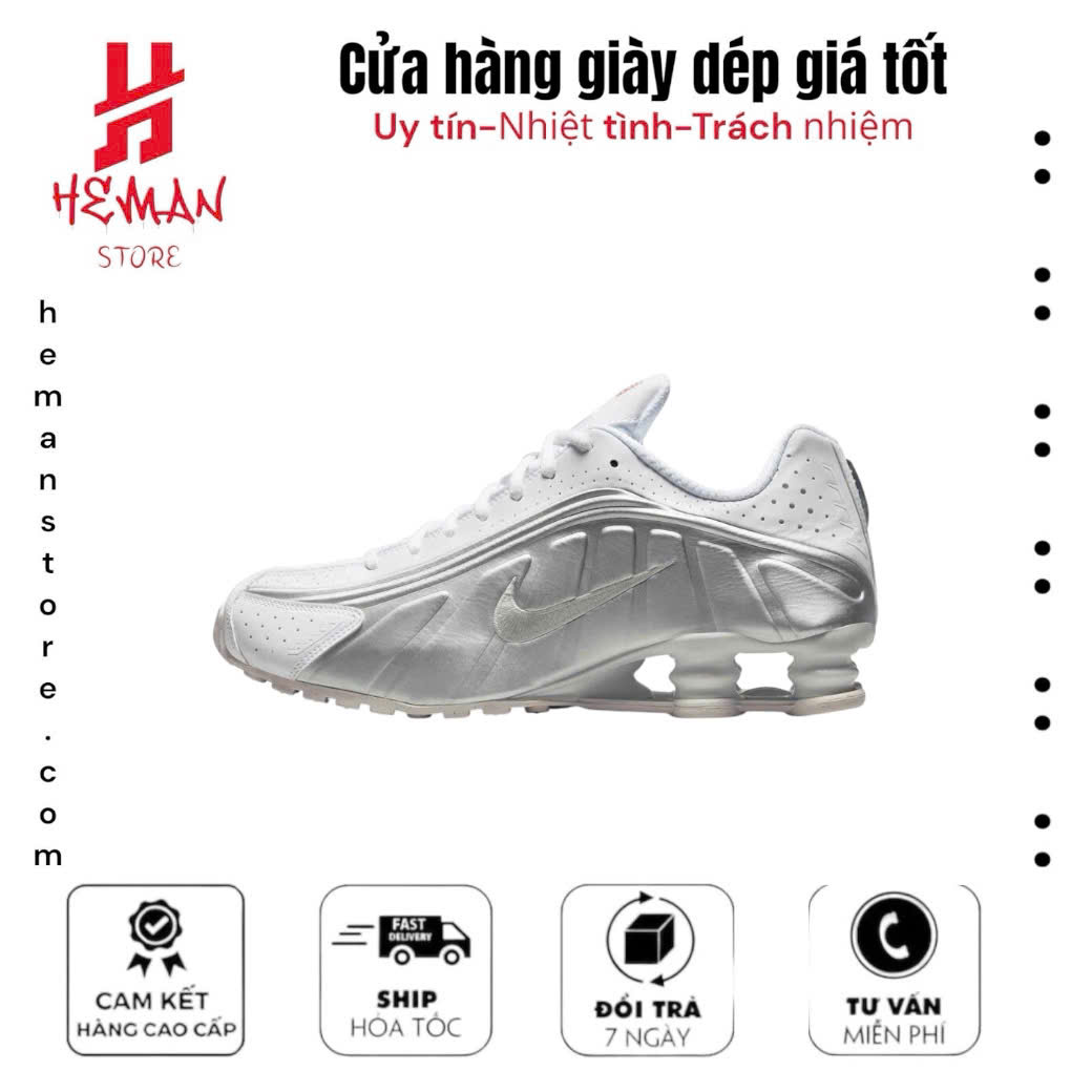 NIKE WMNS SHOX R4 METALLIC SILVER