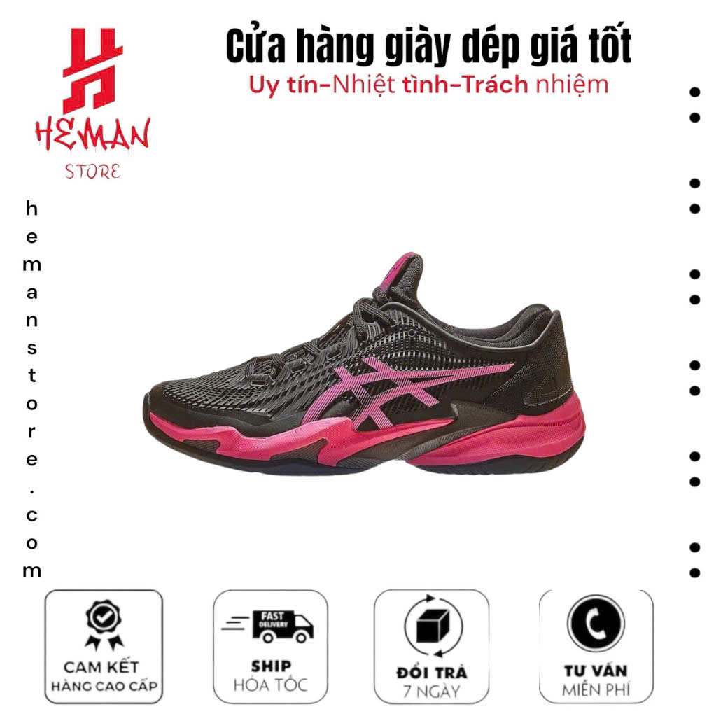 ASICS Court FF 3 Novak Black Hot Pink
