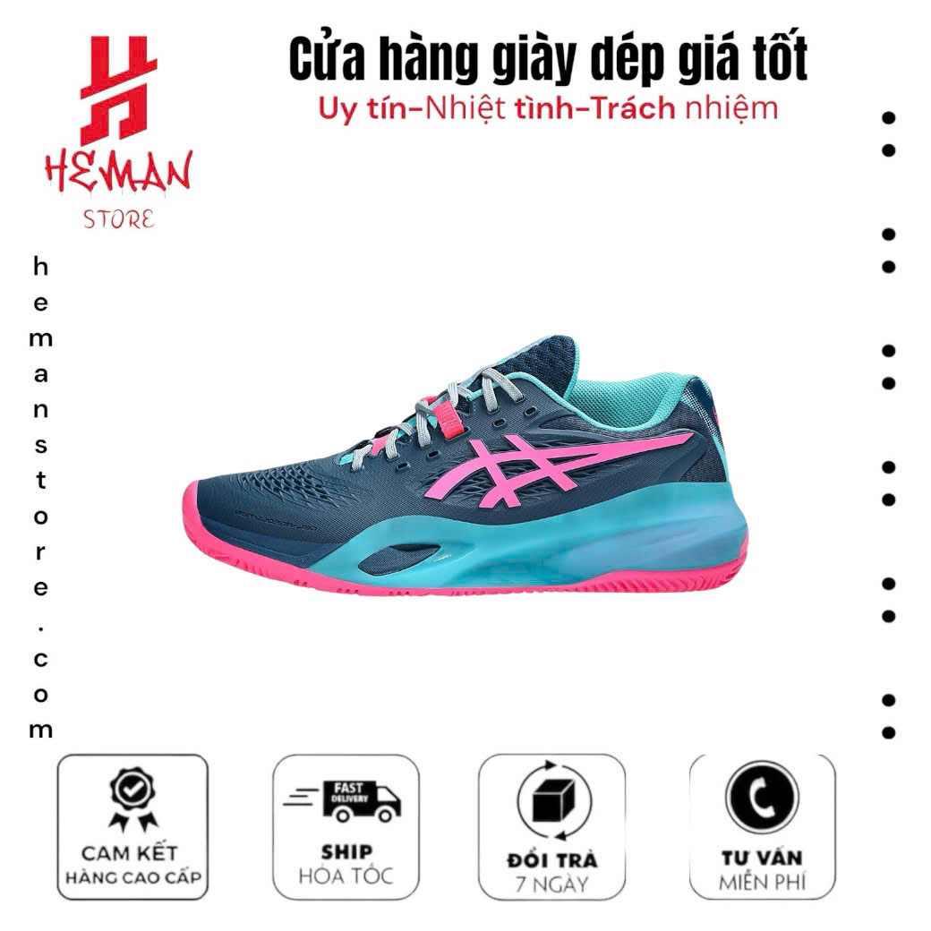 Asics Gel-Resolution x Padel Mako Blue Hot Pink