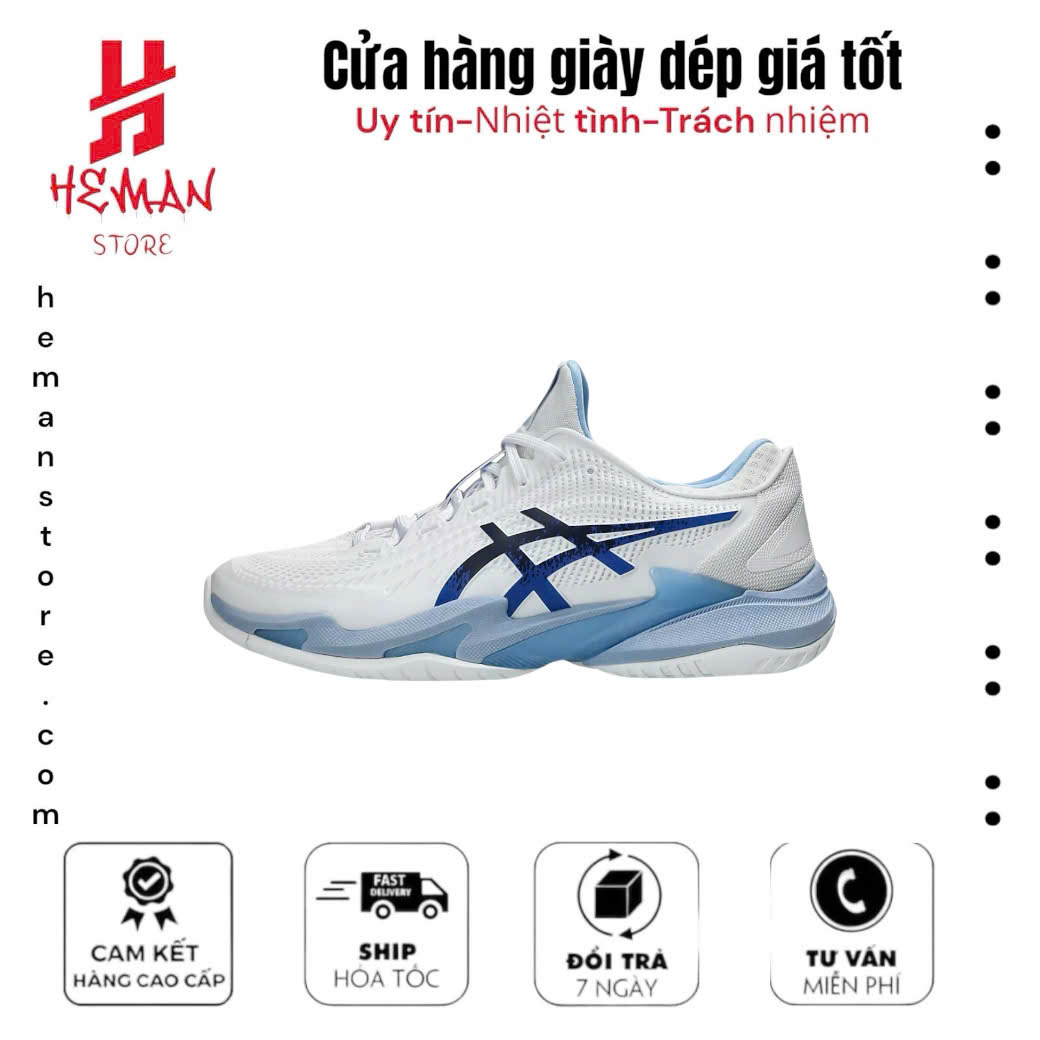ASICS COURT FF 3 NOVAK WHITE TUNA BLUE