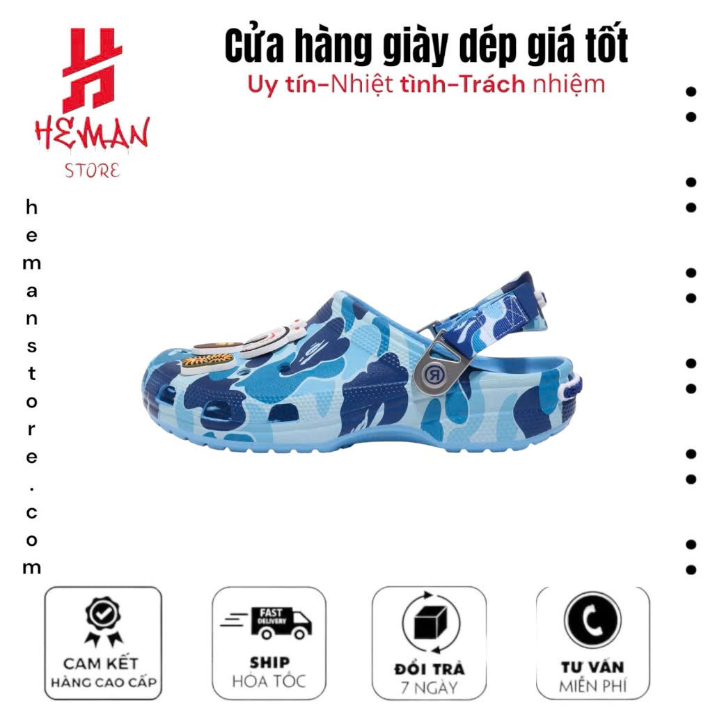 Crocs BAPE Camo Blue