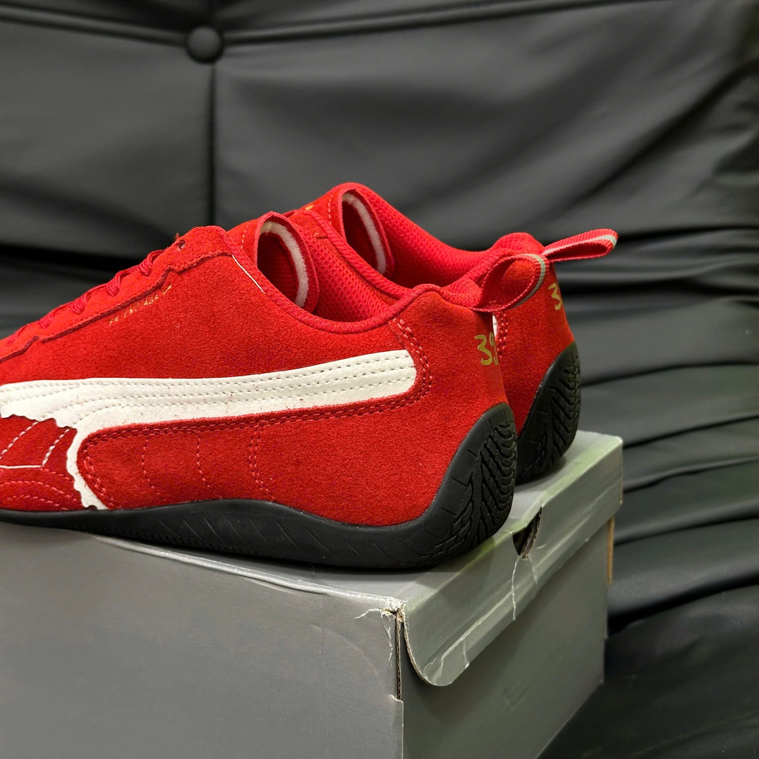 Puma x Balenciaga Speedcat Suede Distressed Red White - Ảnh 5