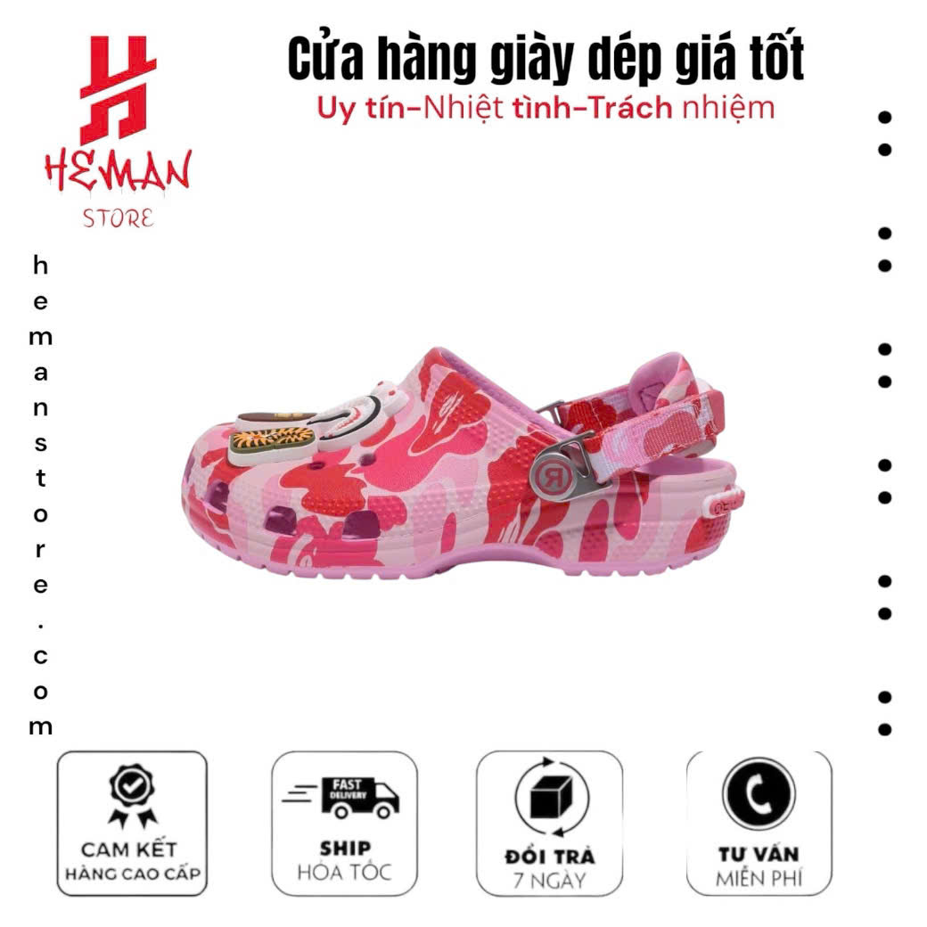 Crocs BAPE Camo pink