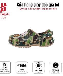 Crocs BAPE Camo Green