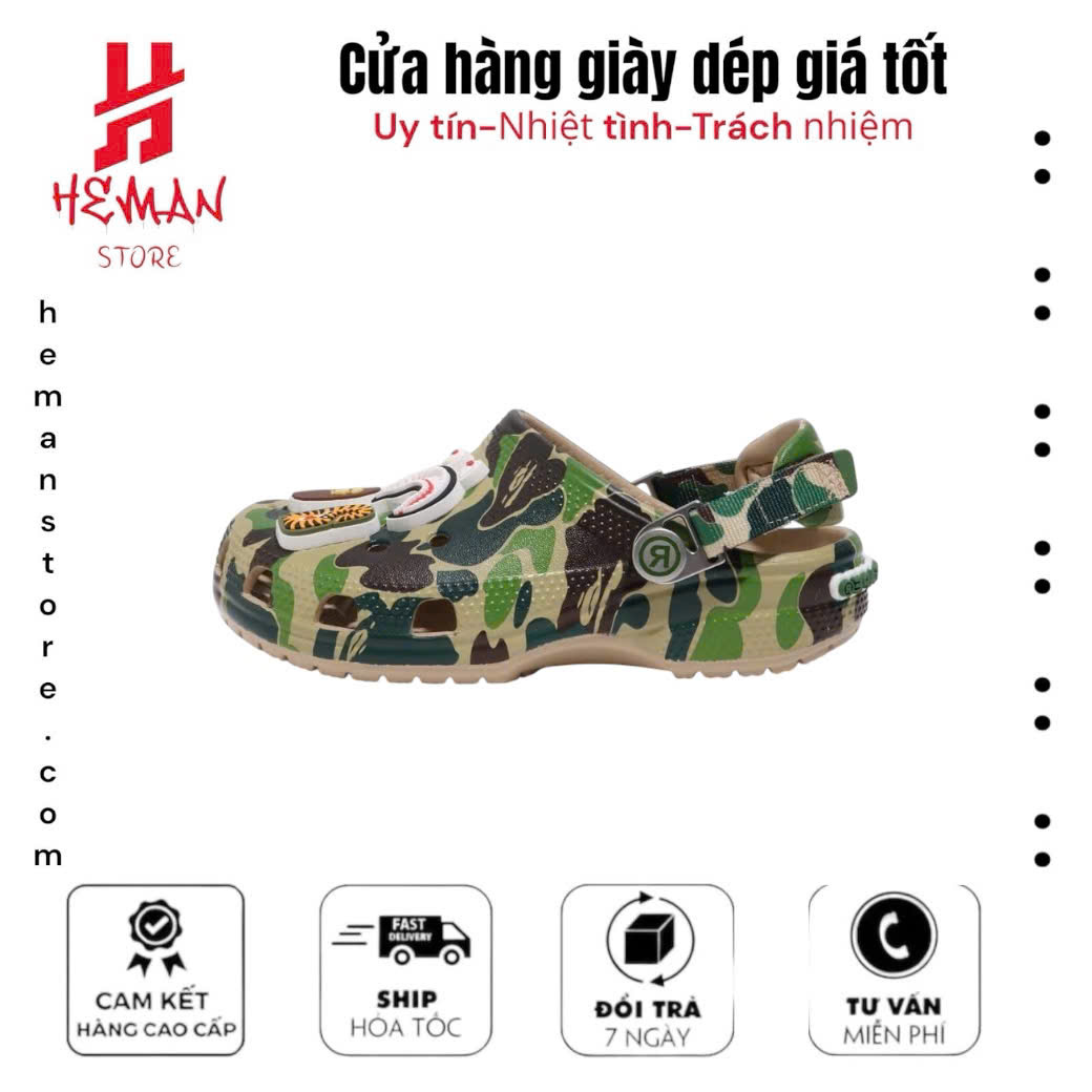Crocs BAPE Camo Green