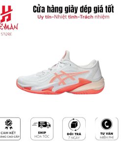 ASICS Court FF 3 White & Sun Coral